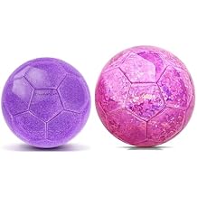 Soccer Ball Size 4 & Size 5 for Girls - Kids Aged 8-12 Outdoors Soccer Skill Practicing Recreation Playing Ball Teens Girls Youth Back to School Birthday Christmas Easter Pink Soccer Gifts