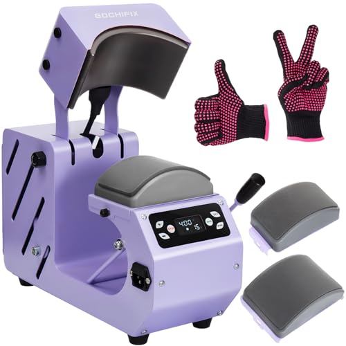GOCHIFIX Auto Hat Heat Press Machine, Automatic Open/Release, 4 Memory...