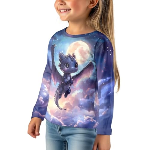 Image of Uourmeti Girls Graphic Tees Long Sleeve T Shirts for Teens Casual Tshirts Junior Sportswear Fall Tops