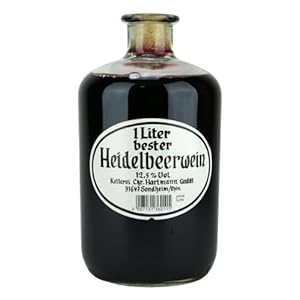 Hartmann Sondheim – bester Heidelbeerwein (1 Liter) 12,5% vol. Apothekerflasche