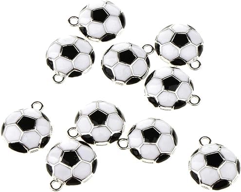 10PCs 1.8cm Soccer Ball Necklace Gift Soccer Ball Gift for Women Beading and Jewelry Arts, Crafts3