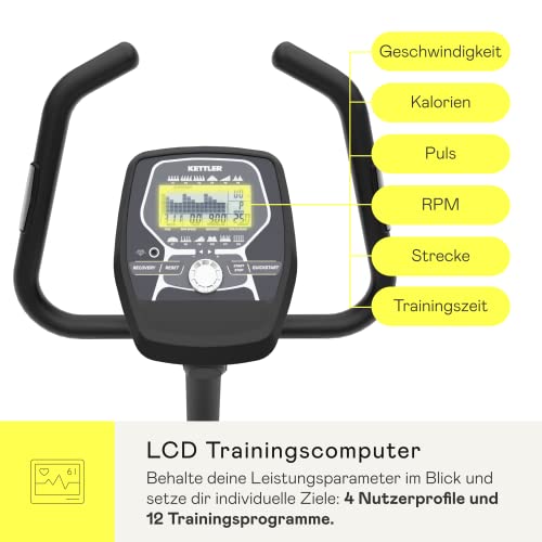 Kettler Heimtrainer Avior P | 9kg Schwungmasse | 12 Trainingsprogramme | Hohe Gewichtsbelastung von 130kg… – Bild 4