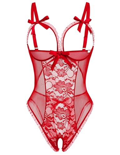 Avidlove Sexy Lingerie for Women One Piece Lace Babydoll Sleepwear Bodysuit