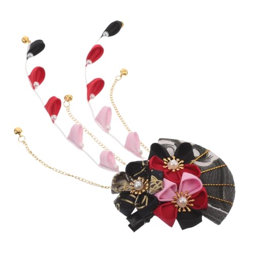 Mikinona Japonés con Flores y Borlas Colgantes Pasadores de Cabello Estilo Kimono para Mujer Accesorio Ligero para Bodas Cosplay y Festivales Adorno Tradicional Elegante