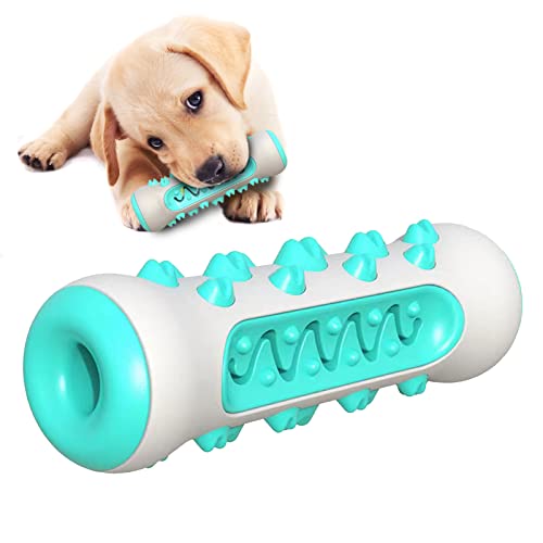 BEE&FLOWER Dog Chew Toys Indestructible, Dog Teething Toys for Puppies, Dog Treat Toys for Boredom, Dog Toothbrush Interactive Toys for Dogs, Chewing Bones for Medium/Small Dogs Blue