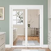 Mirrored Sliding Closet Door 60"x80", Bypass Double Closet Panels with Hardware & Fascia, Full Mirror Interior Sliding Door for Bedroom, No Assembly Required Panels