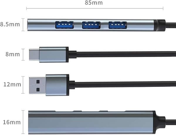 WODHAZNC Expander Multi-Function Hub Splitter Computer Multi-Interface(Type-c) - 3
