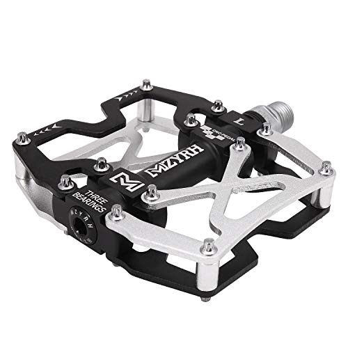 MZYRH Mountain Bike Pedals, Ultra Strong Colorful CNC Machined 9/16" Cycling Sealed 3 Bearing Pedals