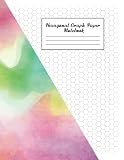  Hexagonal Graph Paper Notebook Cover (10) college ruled paper - 8.5x11 . Gift Book for Writing, Thankgiving Notebook for school, university, work.