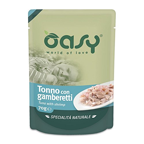 Oasy Cat Busta Tonno/Gamberetti Gr 70
