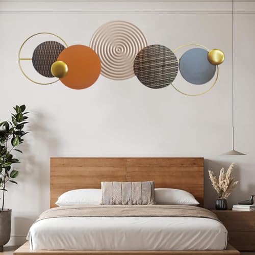 Art moderne et créatif de cercle géométrique en métal doré - 4