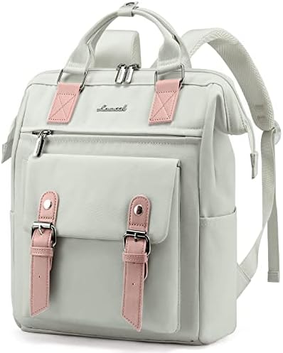 LOVEVOOK Mini Backpack for Women, Small Backpack Purse Cute Daypacks Stylish Bags for Shopping, Work, Dating, Grey-Pink