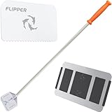FL!PPER Flipper Platinum Aquarium Hand Scraper Tool – Glass and Acrylic Fish Tank Cleaner – Aquarium Glass Cleaner - Aquarium Glass Scraper with Serrated Blade 28