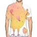 Produktbild 3D Printed T Shirts,Mother Hen and Chicks Farm Animals Agriculture Family Theme,Mens Casual Short Sleeve Fashion Summer T-Shirt,Size:XL