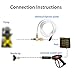 Sooprinse Chemical Injector Kit for High Pressure Washer, 4000 PSI Adjustable Soap Dispenser with a 1/4 Inch Black Soap Nozzle and Teflon Tape, 16 Ft Siphon Hose, 3/8 Inch Quick Connect