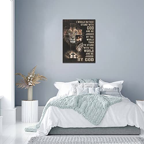 Tourrest Jesus Lion Wall Art Lion Of Judah Pictures Poster Scripture Bible Verse Wall Decor Christian Religious Canvas Prints Framed Artwork For Bedroom Living Room Church #TOP5