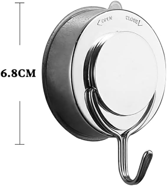 4 PCS Suction Hooks Vacuum Suction Cup Hooks, Wall Towel Bath Towel Shower Hooks for Kitchen Bathroom Window Glass Mirror Hooks Holder Silver