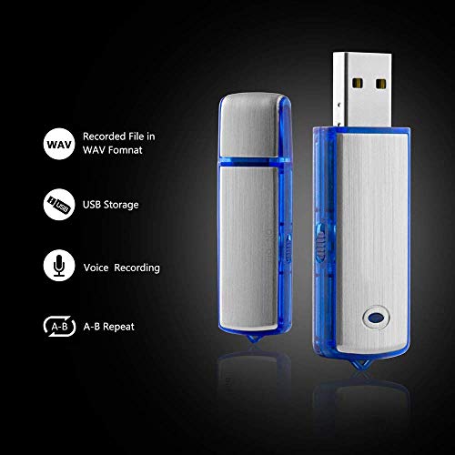 Best Usb Mini Digital Voice Recorder With 8Gb Flash Drive- Best For Meetings, Presentations, Taking Notes- Voice Activated Recorder Device For Clear Audio Recording In Meetings & Lectures #TOP1
