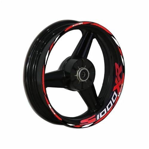 UPIKIT Wheel Rim Stickers Motorcycle Reflective Wheel Hub Sticker Moto Tire For B&MW S1000xr S1000rr S1000r Rim Decals Sticker Suit Rim Stripe Tape Waterproof Decals(Color 1)