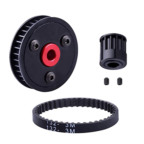 Gohobby Rc Belt Drive Transmission Gears System For 1/10 Rc Car Crawler Axial Scx10 & Scx10 Ii 90046 Upgrade Diy Parts (5Mm Bore) #TOP1