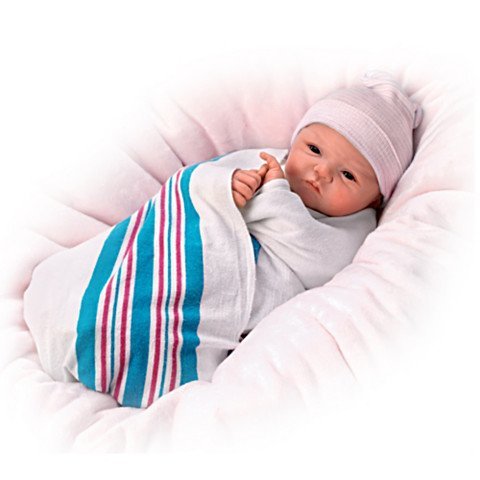 The Ashton-Drake Galleries Sandy Faber Welcome to The World Newborn Baby Girl Doll, 18-Inches