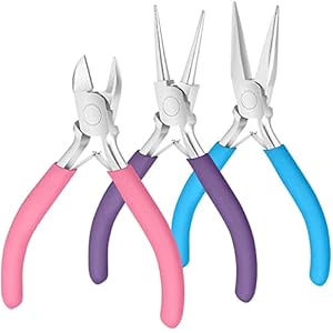 Jewelry Pliers Set – Needle Nose, Round Nose and Wire Cutters for Jewelry Making, Repair and Crafts