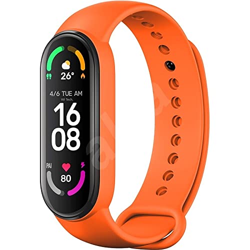 AINSLEY M6 Smart Band Wireless Sweatproof Fitness Band| Activity Tracker| Blood Pressure| Heart Rate Sensor| Sleep Monitor| Step Tracking All Android Device & iOS Device (Orange) (B09PNG6LGD) Amazon Price History, Amazon Price Tracker