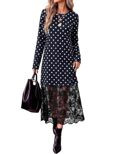 Midi Lace Patchwork Dress