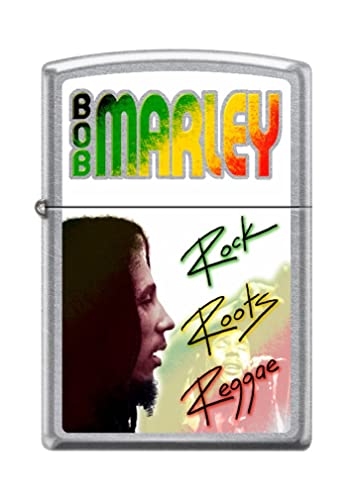 Encendedor Zippo Bob Marley Street Chrome resistente al viento miniatura 1