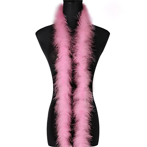 2 Yards 20G Fluffy Pink Marabou Feather Boa For Diy Craft Sewing Trim Home Wedding Party Christmas Decoration #TOP4