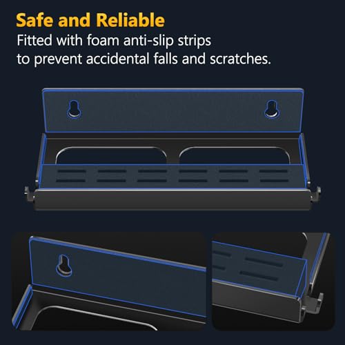 ivoler Soporte de Pared Compatible con Nintendo Switch 2 (2025), Soporte Metálica con 12 ranuras para Cartuchos y 2 ganchos para Joy-Con, Accesorios para Consolas de Juegos - imagen 3