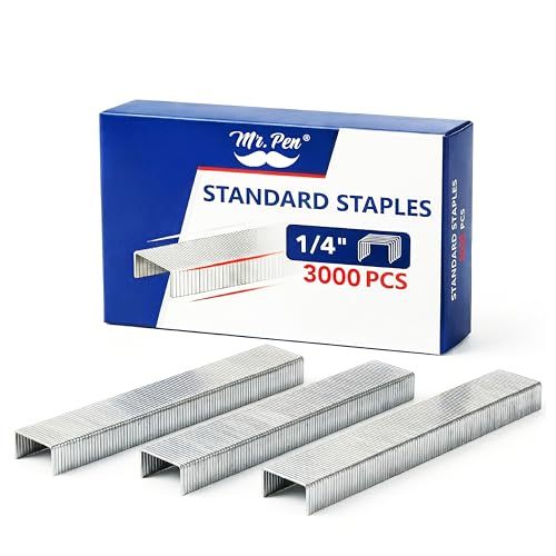 Mr. Pen- Staples for Stapler, 3000 Staples Standard, 1/4 inch, 35 Sheet Capacity (26/6), Ideal for Desk Staplers, Fits Most Staple Guns for Upholstery, Construction, Furniture