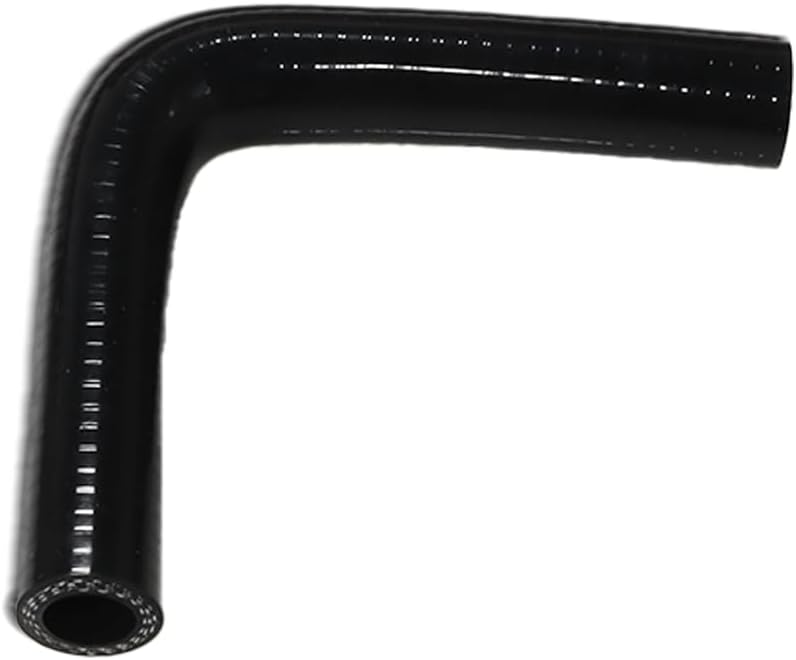 Automotive Silicone Tubing,ID 5/8"(16mm)90 Degree Elbow, 4.7" (120 mm) leg length,Universal 3-Ply High Performance Coupler Silicone Hose for Turbo/Intercooler/Intake Piping (Black, 5/8"(16mm))