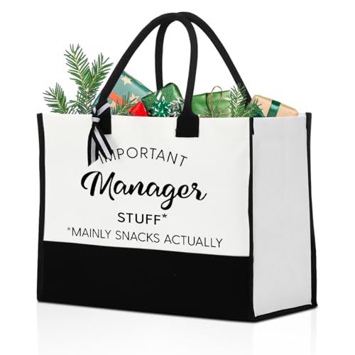 Manager Tote Bag for Women Soccer Coach Gift