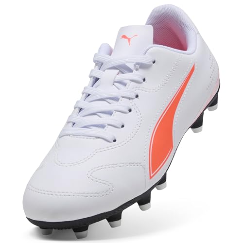 Puma Vitoria II FG/AG JrSoccer - Tenis Unisex para niños, Puma Blanco y Rojo Brillante, 34 EU - imagen 7
