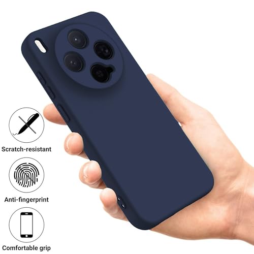 Image of FIRST MART Matte Silicone Back Cover for Vivo X300 - Blue