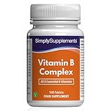Vitamin B Komplex - 180 Tabletten - Geeignet für Veganer - Versorgung für bis zu 6 Monate - SimplySupplements