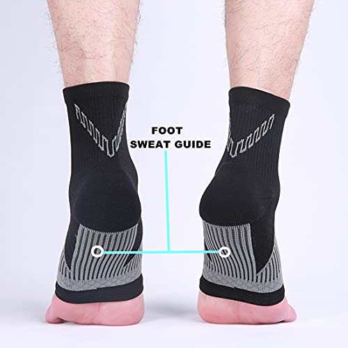 Hhx Yonlee Ankle Brace Set Of 2 Pairs, Infused Compression Ankle Sleeve Support For Women And Men Plantar Fasciitis, Sprained Ankle, Achilles Tendon, Pain Relief, Recovery, Running, Exercise #TOP2