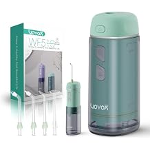 Portable Water Flosser Cordless, Mini Travel Oral Irrigator with Telescopic Water Tank, IPX7 Waterproof Water Dental Flosser for Teeth Cleaning Braces & Dental Care WF510 Light Green