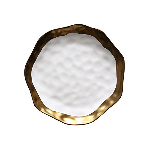 Assiettes de cuisine en céramique platine pour service de table quotidien