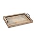 Decorative Ottoman Serving Tray - Kitchen/Coffee Table/Home Decor/Breakfast Trays - Wooden Server Platter - Rustic Country Platters - Wood Server - Farmhouse Decor - Kitchen Decor - Wood Platter