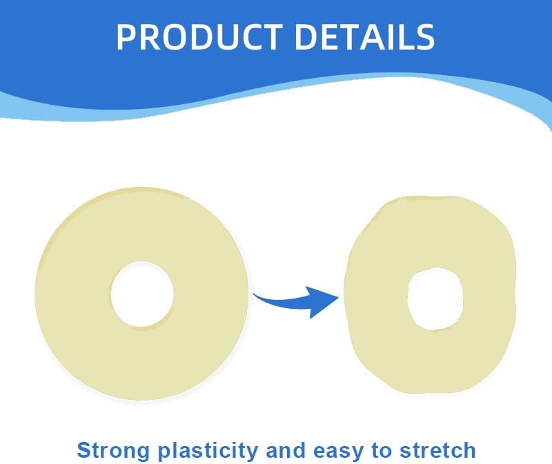 Miniatura 5 de 20 anillos de barrera de ostomía de 0.079 pulgadas, suministros moldeables para ostomía, suministros flexibles de bolsa de ostomía hidrocoloide de