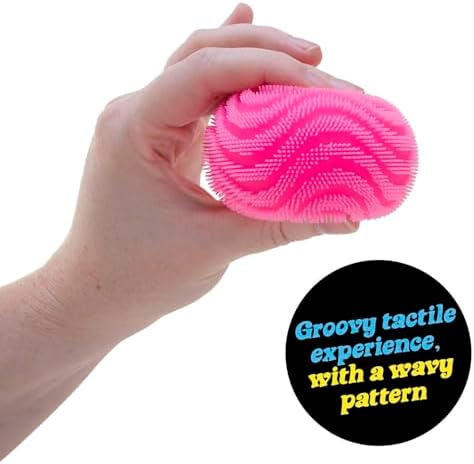 Schylling NeeDoh Fuzz Ball Wonder Waves - Squeeze Toy with a Velvet Texture and Soft Cloud Squish - 2.25" Ball - Color May Vary (Pack of 1) — view 5