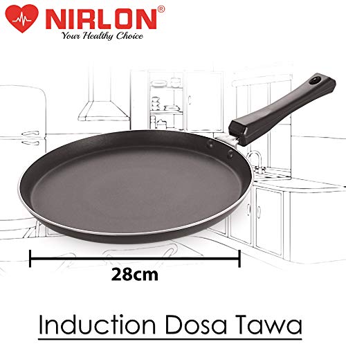 Image of NIRLON 4 Pieces Induction Cookware Set Heat-Resistant Handle, Heavy Guage Aluminum 3-Layer Nonstick Coatings Cookware(Compatible with All Induction, Gas & stovetops Only)