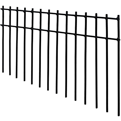 10 Pack Animal Barrier Fence 24''X15'', Underground Decorative Garden Fencing With 1.6 Inch Spike Spacing, Dog Rabbits Fences, Steel Fence Panel Ground Stakes Defence For Outdoor Patio #TOP1
