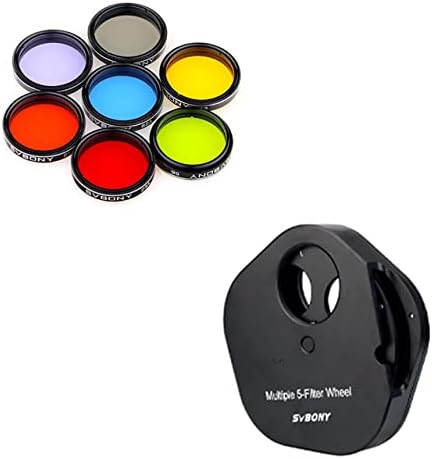 SVBONY 1.25" Moon Filter, for Enhance Lunar Planetary Views Reduces Light Pollution, Bundle with SV133 Drawer Wheel Multiple 5 Position Filter Wheel image 5