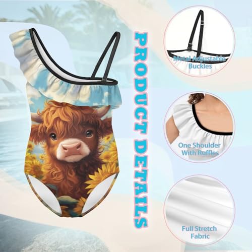Image of Yzaoxia Girls Swimsuits One Piece Bathing Suit Sleeveless Gymnastics Swimwear for Kids 3-14Y