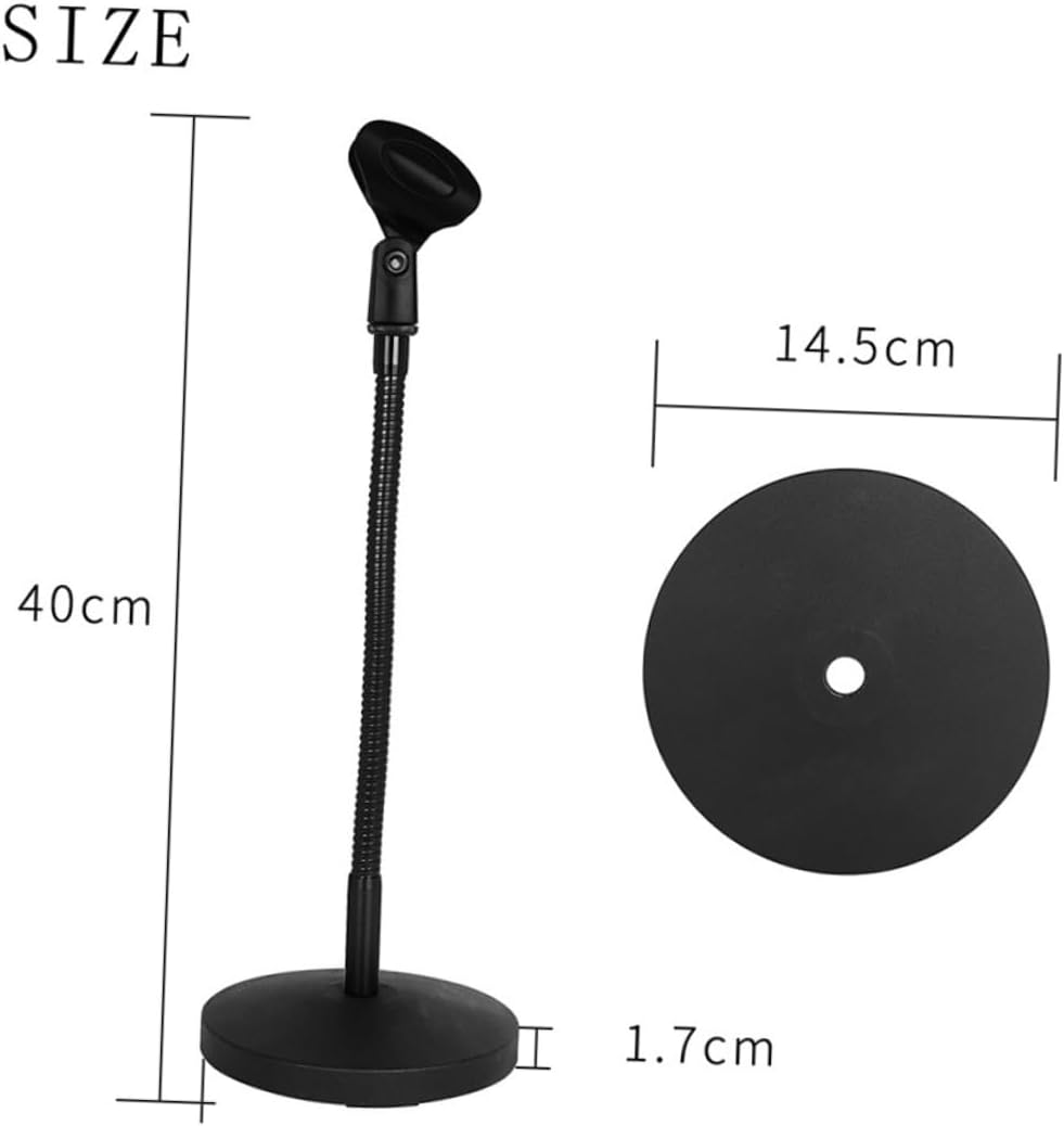 Adjustable Desktop Mic Stand Microphone Holder Stable Height-adjustable Support for Home Studio Karaoke and Podcasting Metal Design
