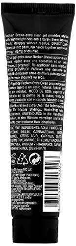 Redken Brews Extra Clean Gel For Men, Mild Hold, No Crunch, No Flaking, No Residue, Hair Gel 1 Fl. Oz #TOP1