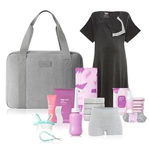 Frida Mom 30pc Pre-Packed Hospital & Diaper Bag Essentials Gift Set, Includes Labor, Postpartum, & Newborn Grooming Kit in One, Easy to Organize with Removable Toiletry Bags, & Suitcase Strap